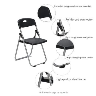 Scaun At Performance, pliabil din plastic, dimensiune : 44 * 41 * 80 cm, Negru - Scaune - atMag.ro