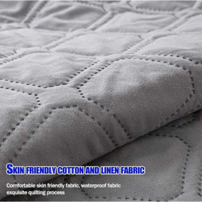 Husa de saltea din bumbac, impermeabila, At Performance, gri, 160x200cm - Cearceafuri de pat - atMag.ro