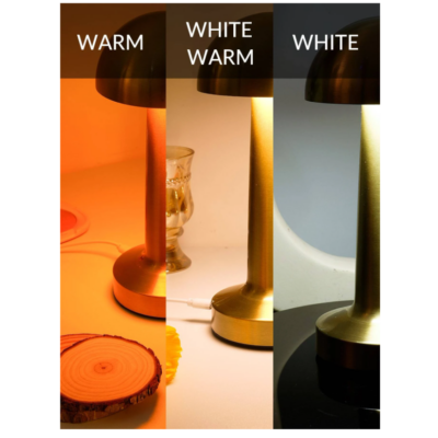 Lampa de birou, At Performance, portabila ciupercuta, 22 cm, Gold - Veioze si lampi - atMag.ro