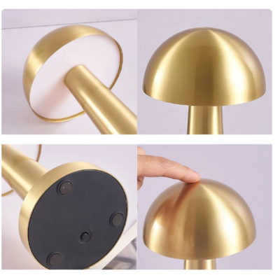 Lampa de birou, At Performance, portabila ciupercuta, 22 cm, Gold - Veioze si lampi - atMag.ro