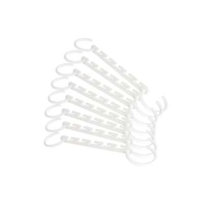 Set 10 suporturi organizatoare, AT PERFORMANCE®, pentru umerase, alb - Cuiere - atMag.ro