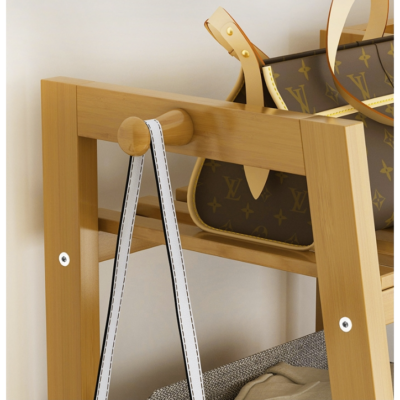 Organizator dulap bambus, AT PERFORMANCE®, natur, 143x98 cm - Cuiere - atMag.ro