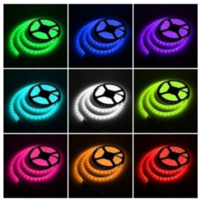 Kit banda led RGB cu telecomanda, 5m, 270 de leduri - Benzi led - atMag.ro