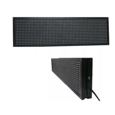 Reclama Luminoasa 70 x 20 cm, LED alb, Vizualizare 120°, Negru, afisaj mesaj programabil, exterior - Reclame luminoase - atMag.ro