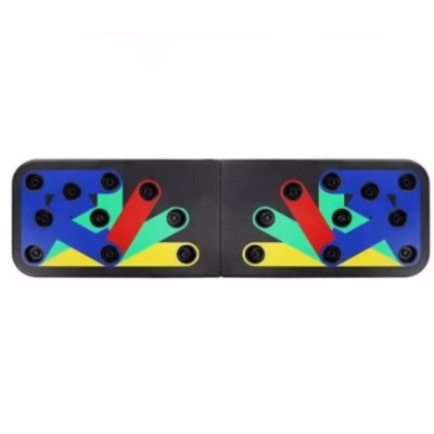 Placa pentru Flotari Multifunctionala, pe baza de culori, cu manere, pentru piept, umeri, spate si triceps, 65cm x 20cm x 10cm - Sport & Travel - atMag.ro