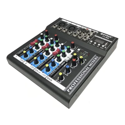 Mixer audio digital profesional AT PERFORMANCE, neamplificat , 4 canale , conexiune Bluetooth , cititor USB , ecran LCD iluminat , Phantom 48V , negru - Audio HI-FI si Profesionale - atMag.ro