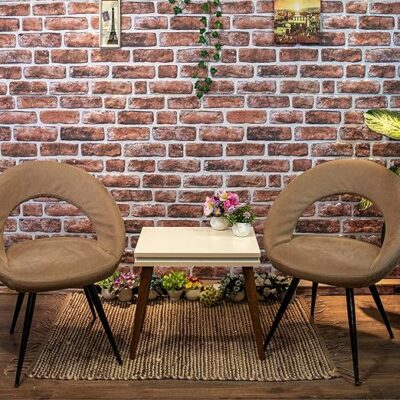 Set x5 Role Tapet 3D, autoadeziv/autocolant, AT PERFORMANCE®, spuma moale, design modern, pentru interior, usor de curatat, rezistent la apa, 68cmx2.8m, model Caramida maro - Tapet - atMag.ro