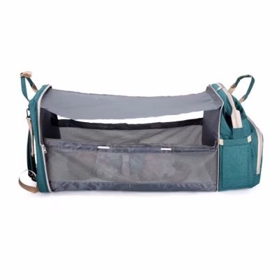 Rucsac 3-in-1 pentru bebelusi, cu spatiu pentru schimbat scutece pliabil integrat, At Performance, impermeabila, 39x30x18cm, Verde - Genti bebelusi - atMag.ro