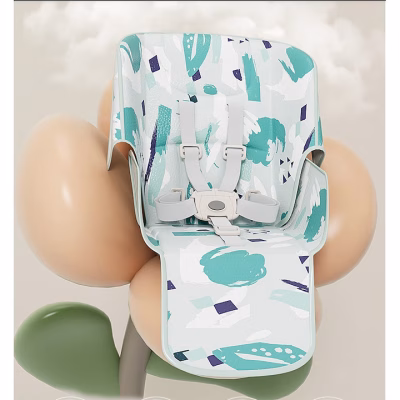 Scaun de masa bebe, At Performance, Pliabil, Inaltime ajustabila 5 pozitii, 4 roti, Structura otel, verde - Articole hranire bebelusi - atMag.ro