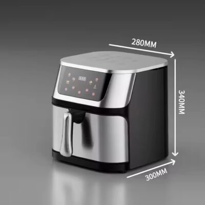 Friteuza cu Aer Cald AT PERFORMANCE®, din ionx, capacitate 10 L, display digital, Control touch 6 functii de gătire presetatefunctie de mentinere la cald, pot detasabil, curatare usoara, Argintiu. - Accesorii friteuze - atMag.ro